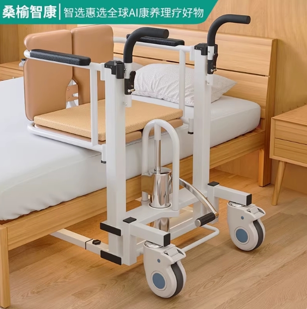 老年人移位坐便椅行走神器老人升降坐失能卧床液压款