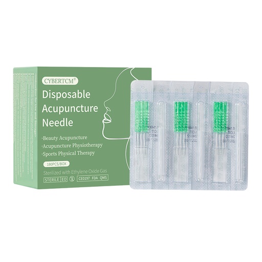 CYBERTCM export-grade face for disposable sterile acupuncture needle plastic handle needle